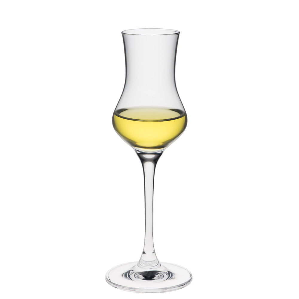 Grappa Edition Nr. 35 m. Füllstrich 2 + 4 cl |-|, Inhalt: 90 ml, H: 182 mm, D: 64 mm