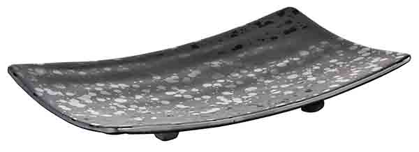 Tablett GLAMOUR 22 x 12 cm, H: 3 cm, Melamin, matt-schwarz