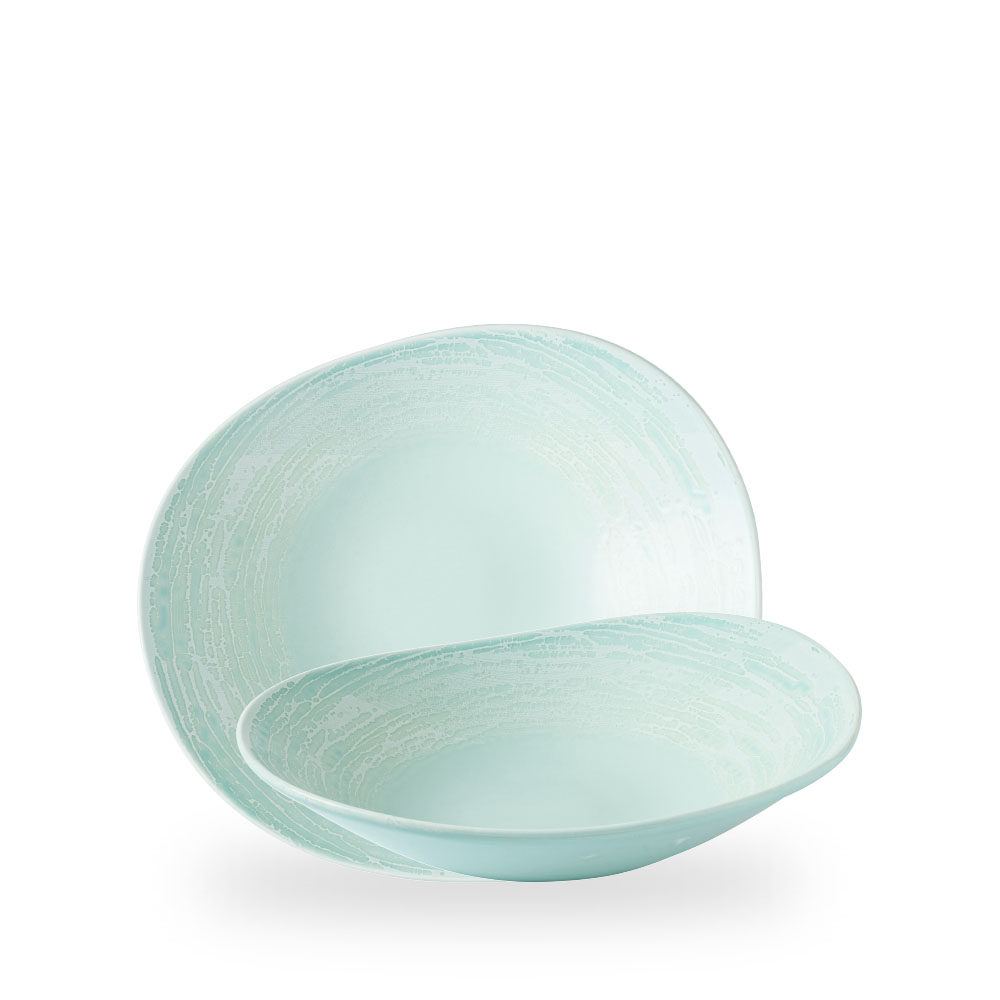 Churchill, Elements : Aqua - Opal Teller tief Organisch, 25 cm/ 0,8 ltr.