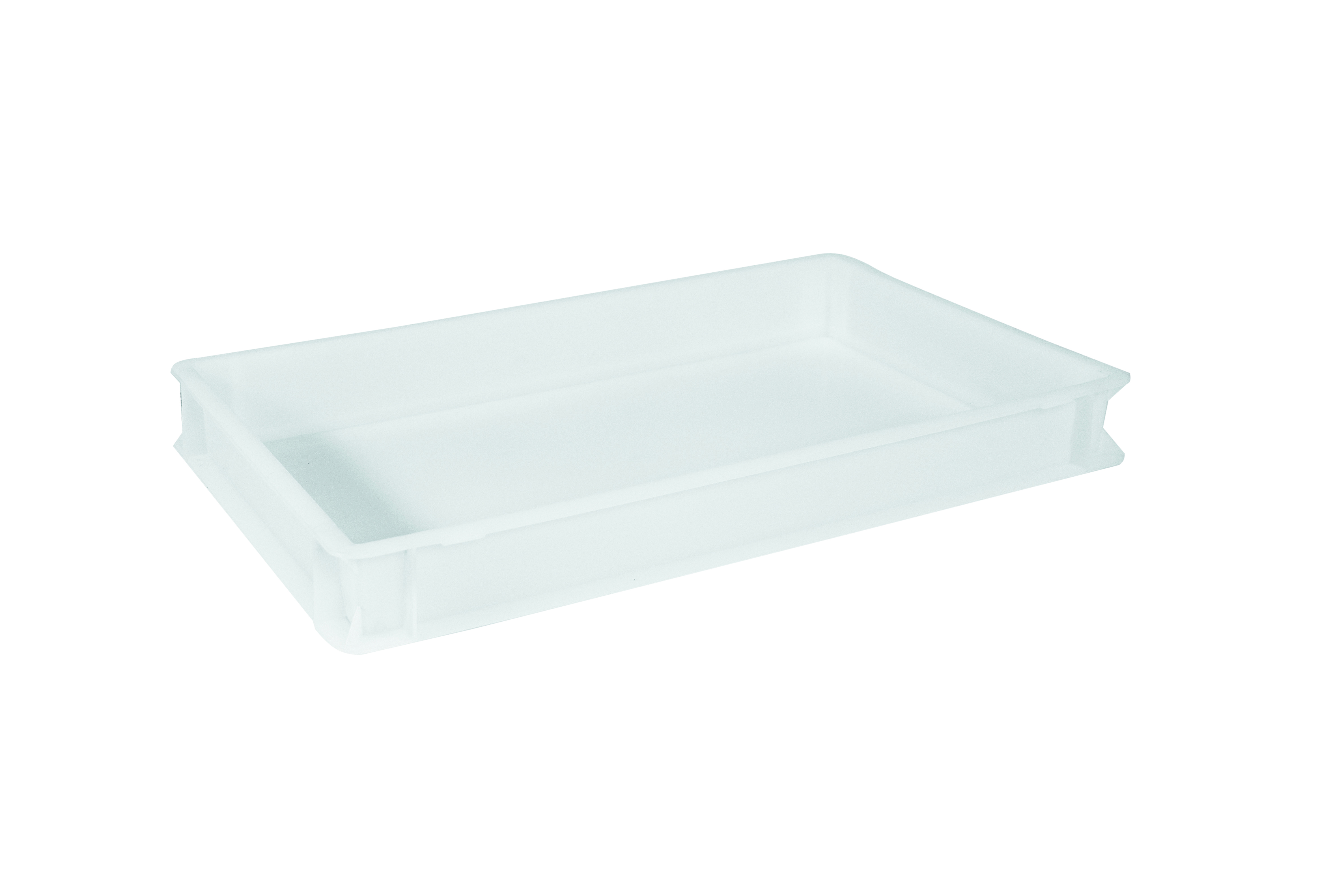 Pizzaballenbox rechteckig, ohne Deckel, PE weiss, 600 x 400 x 77 mm, Inhalt: 14 ltr.