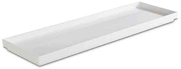 GN 2/4 Tablett ASIA PLUS 53 x 16,2 cm, H: 3 cm, Melamin, außen: weiss, matt