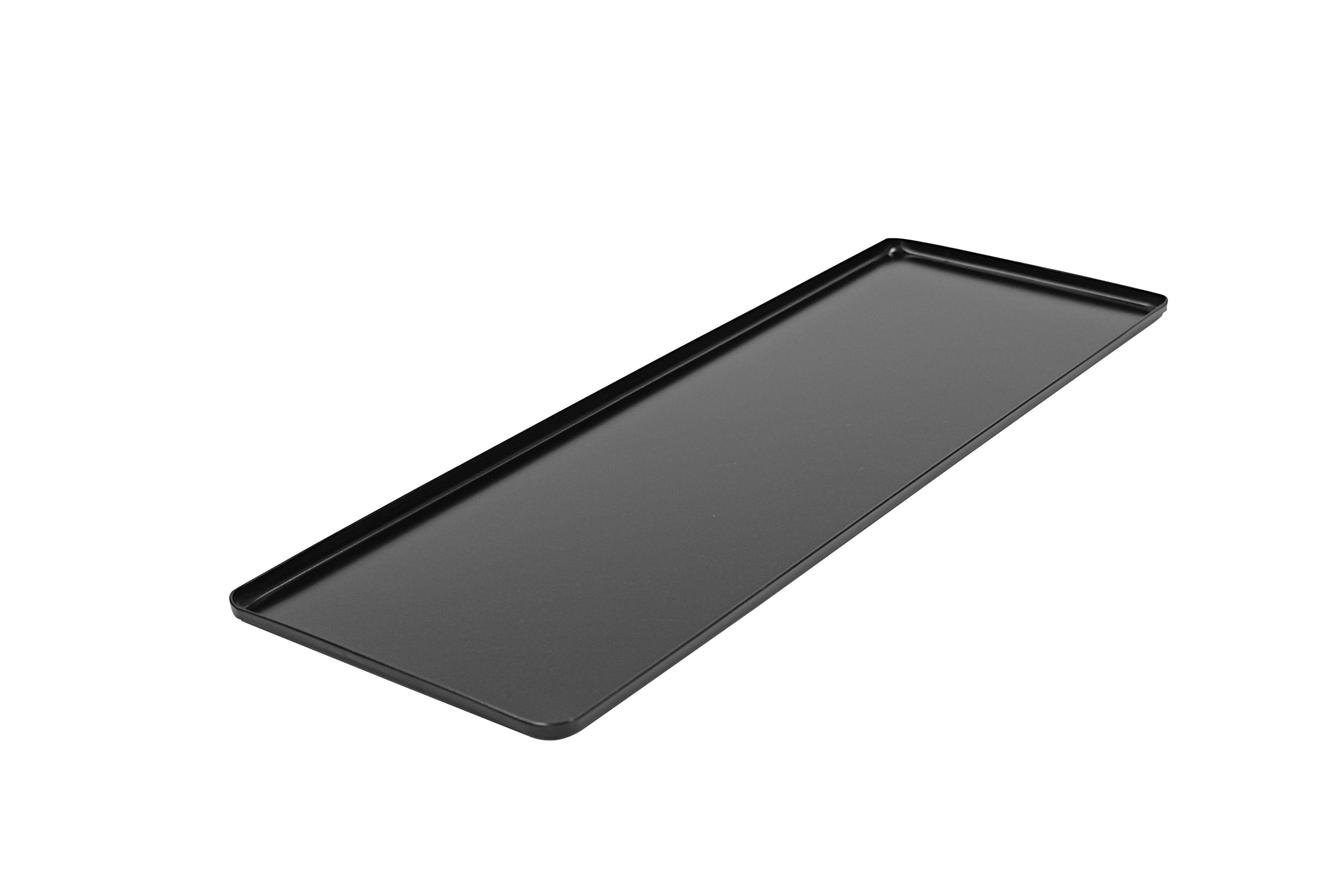Ausstell-/Thekenbleche schwarz, Alu, pulverbeschichtet, 200 x 600 x 10 mm