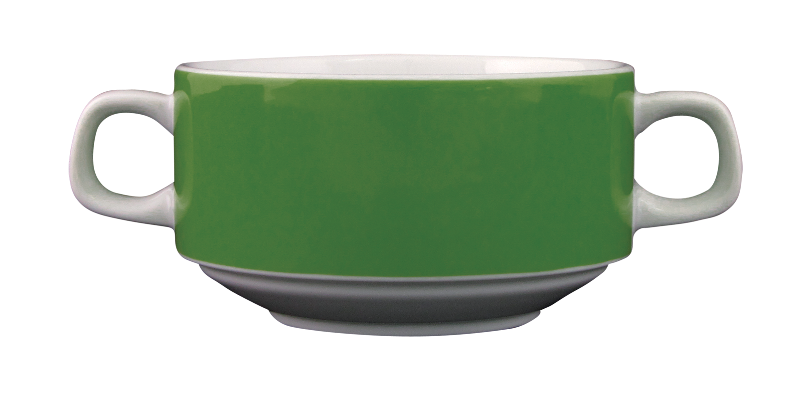 Eschenbach, Color - Suppen-Obere stapelbar, weiss/ dunkelgrün, 0,26 ltr.