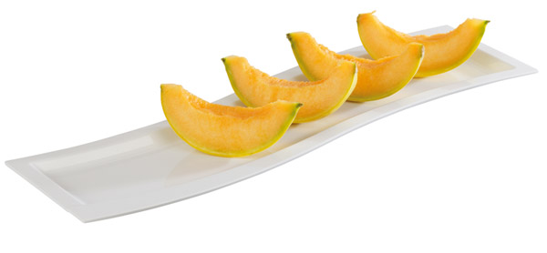 GN 2/4 Tablett SINUS 53 x 16,2 cm, H: 2 cm, Melamin, weiss