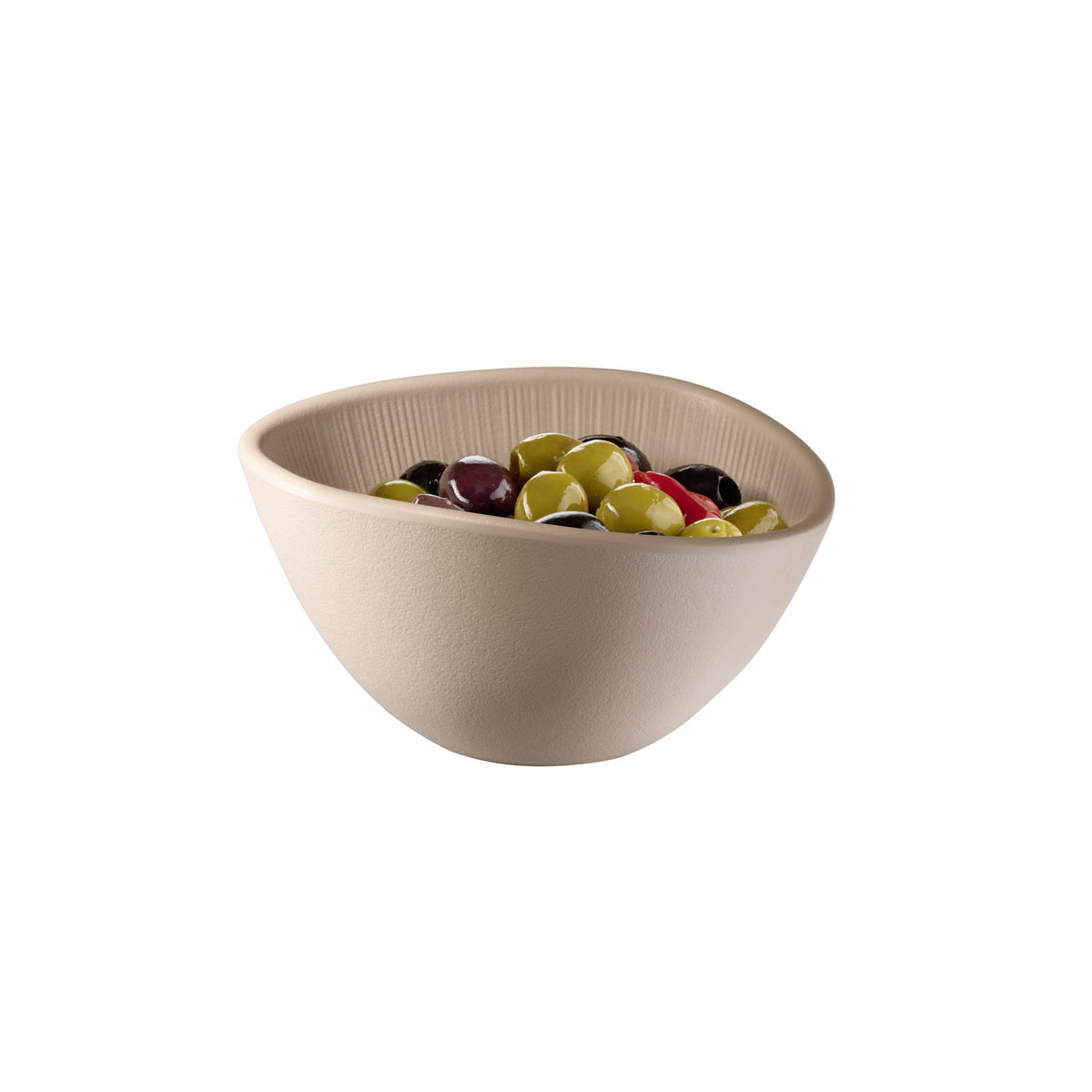 Schale NERO, Melamin, I: 0,3 Liter, 14,5 cm x 12,5 cm, H: 8 cm, Fb. sand