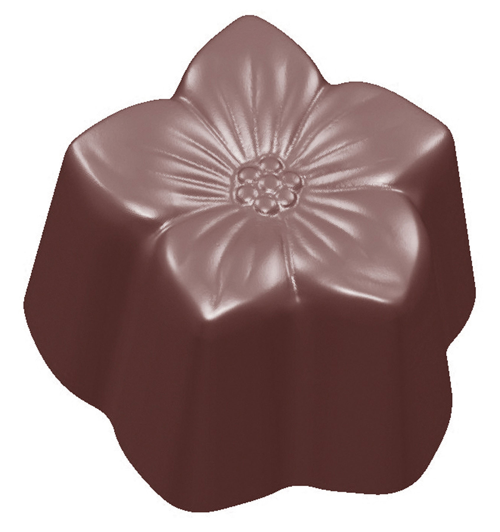 Schokoladen- Form Blüte, 275 x 135 mm, 4 x 8 Stück 25 x 24,5 x 18 mm