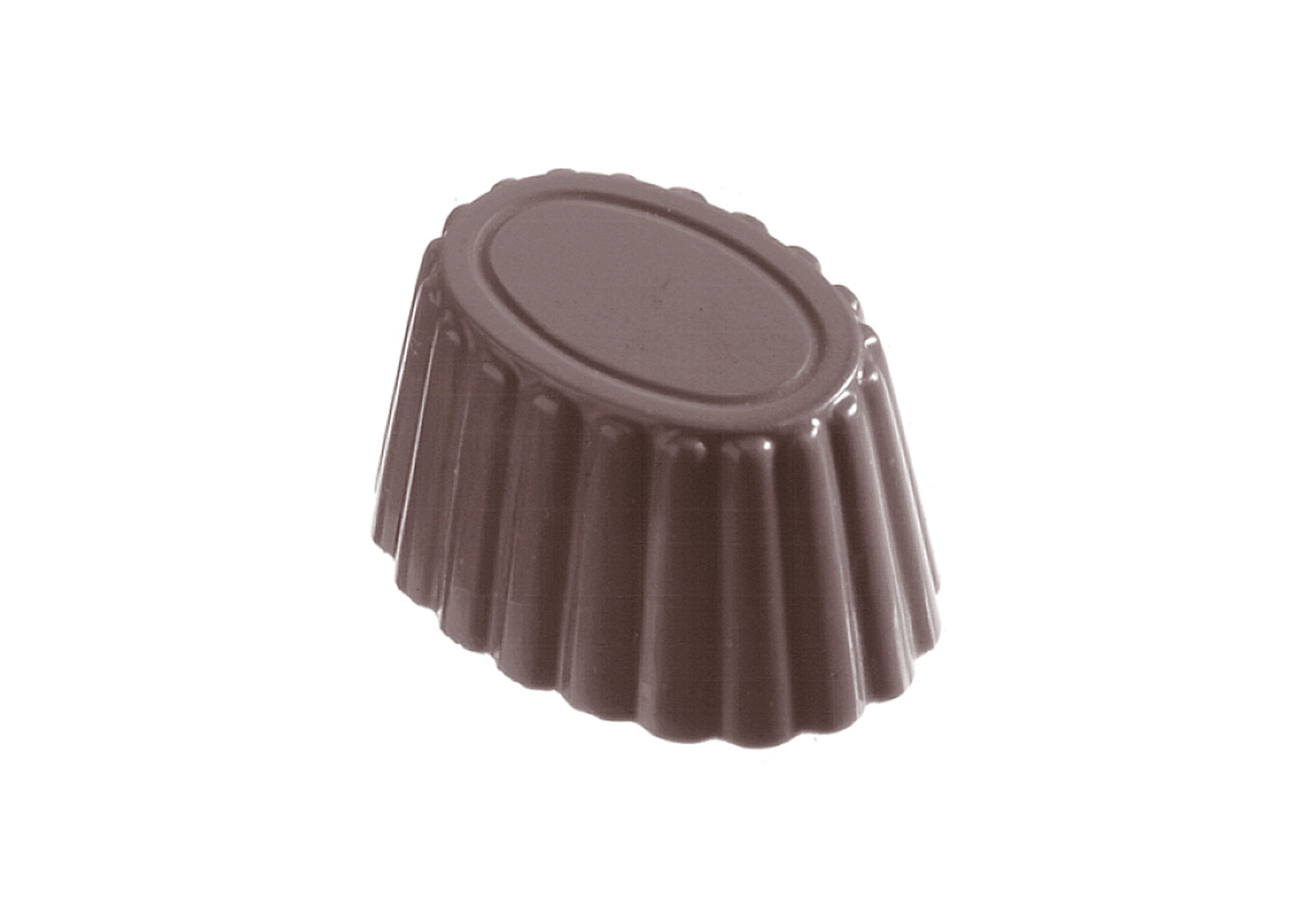 Schokoladen- Form Tasse oval, 275 x 135 mm, 3 x 8 Stück 35 x 26 x 19 mm