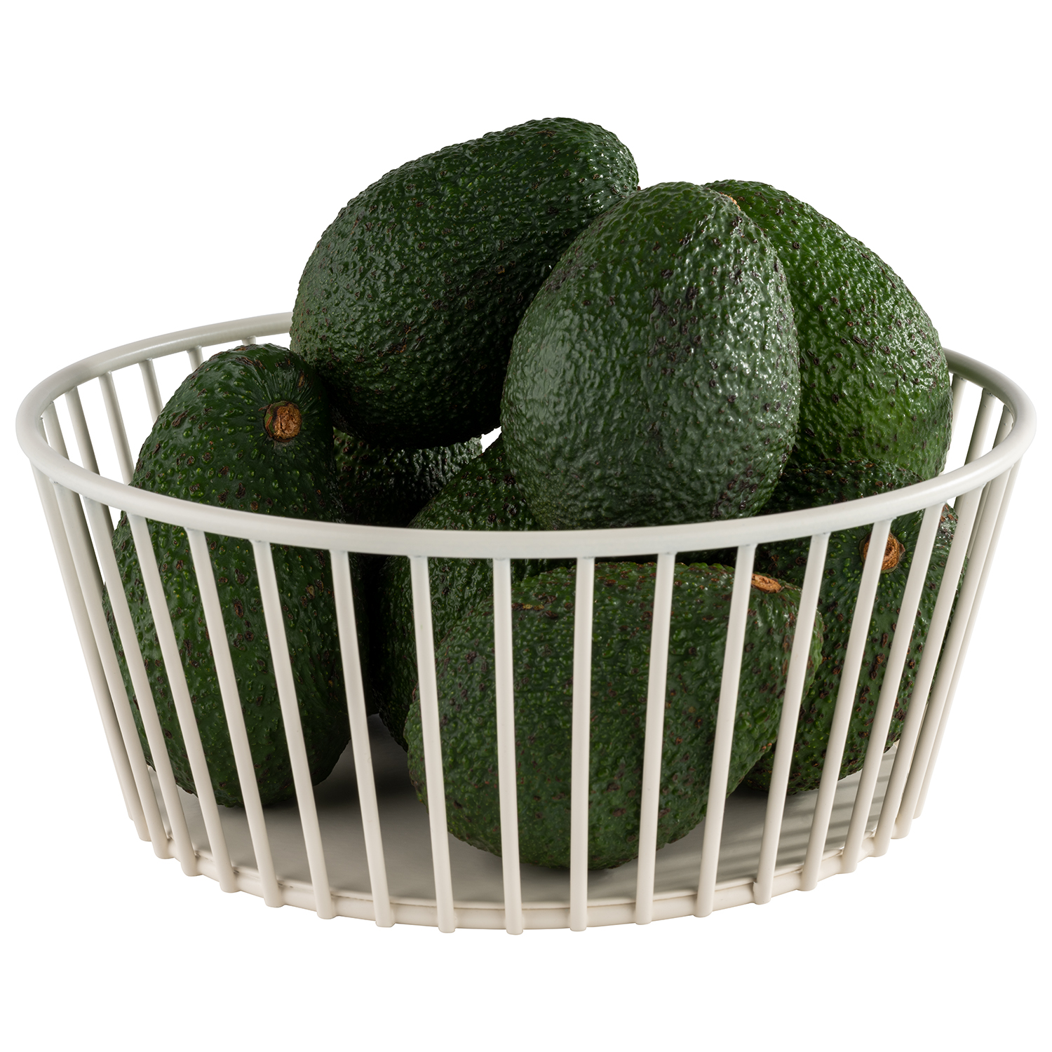 Korb URBAN, Metall, D: 20 cm, H: 8,5 cm, Farbe: whisper white