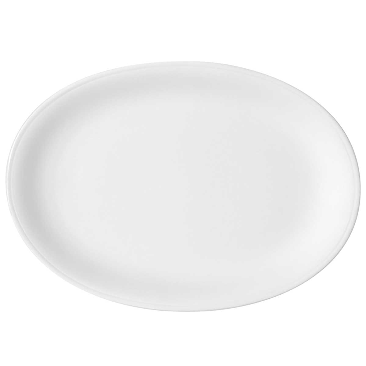 Bauscher, Smart - Platte oval, weiss, uni, 37 x 27 cm