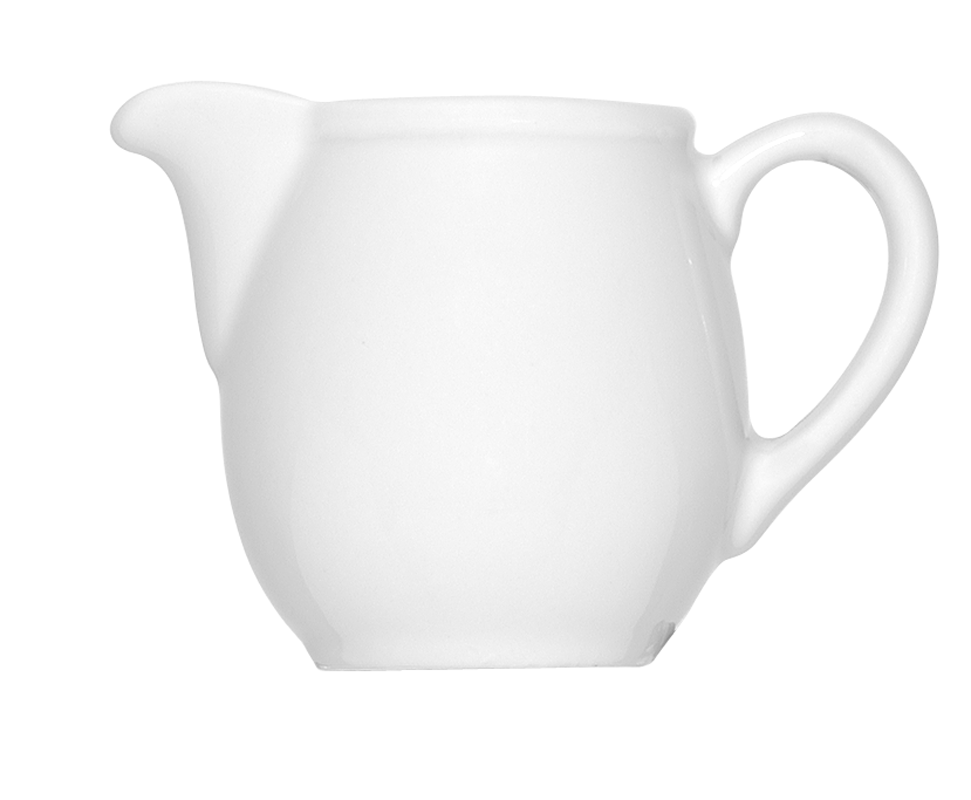 Bauscher, Bonn - Milch-, Sahne-Giesser m. Hkl., weiss, uni, 0,05 ltr.