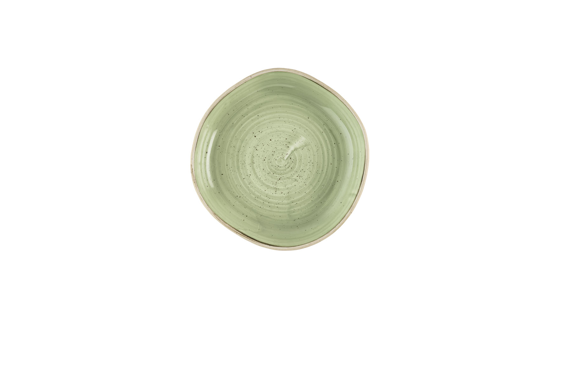 Churchill, Stonecast : Sage Green - Teller tief organisch m. erhöhten Rand, 20 x 4,5 cm