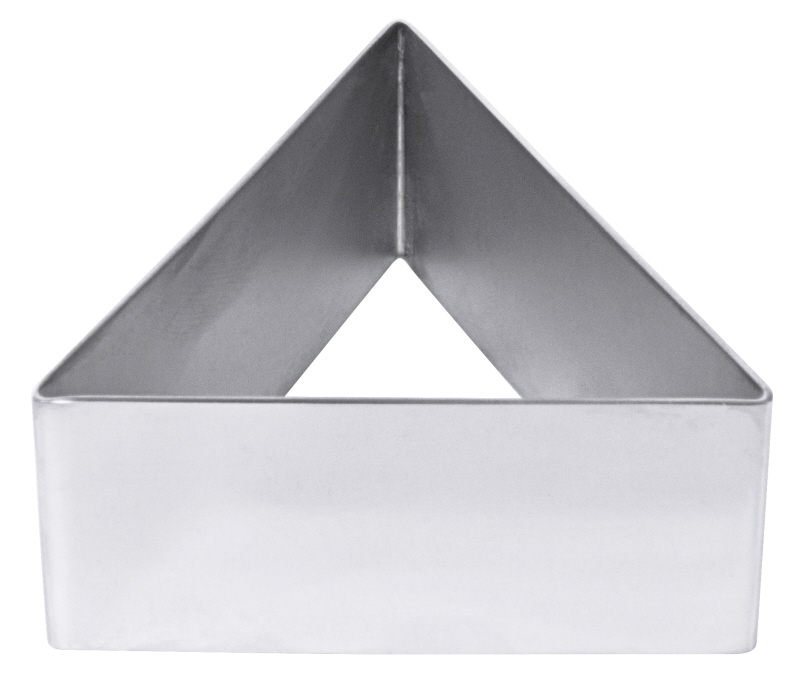 Schaumspeisenform, dreieckig, fugenlos, EdSt., L: 8,5 cm, H: 4 cm