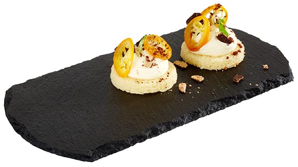 Naturschieferplatte STARTER 20 x 10 cm, Materialstärke 6 - 9 mm, gebrochene Kanten