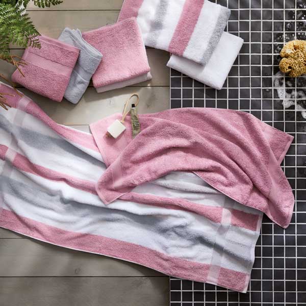 New York - Walkfrottier m. Streifen, 550 g/ m²