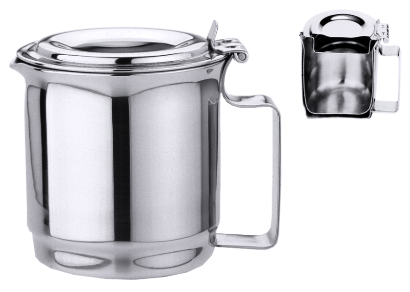 Isoliertes Kaffeekännchen, zylindrisch, Klappdeckel, Edelstahl, I: 0,3 ltr., D: 8,7 cm, H: 10 cm