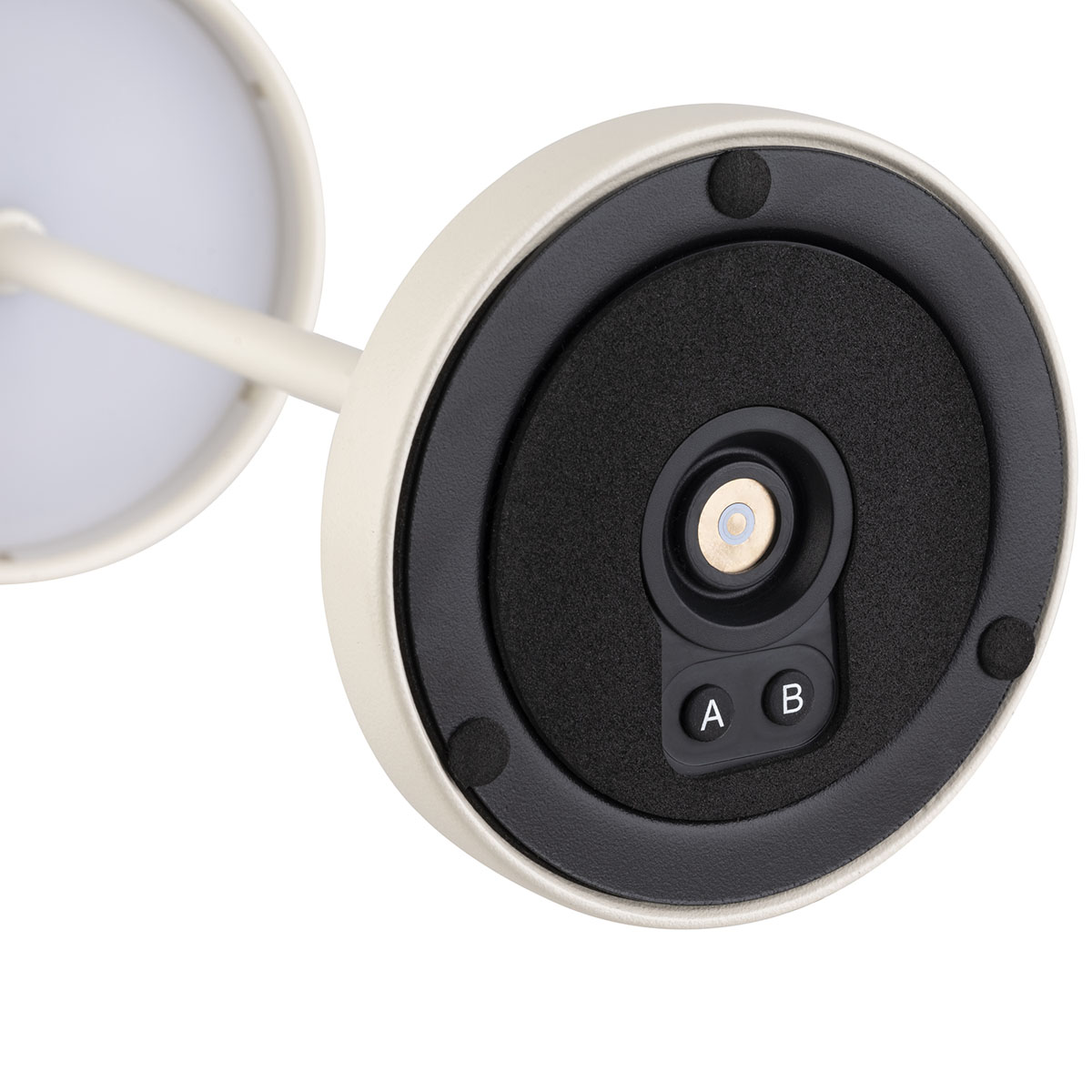 Tischleuchte MERLE MINI, Metall, Farbe: whisper white, 1x LED 1,0 W / 100 lm, dimmbar in 3 Stufen, D: 9 cm, H: 25 cm