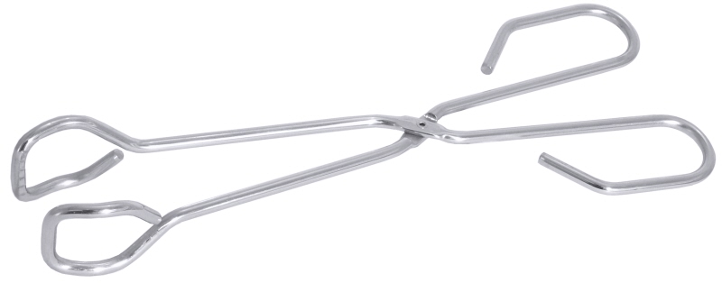 Grillzange, geriffelt, Edelstahl, L: 19 cm