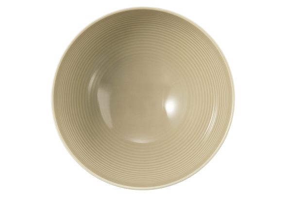 Seltmann Weiden, Beat : Sandbeige - Schüssel rund mit Relief, 15,5 cm/ 0,77 ltr.