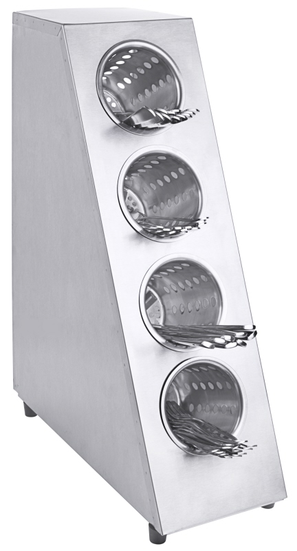 Besteckköchergestell als Tower für 4 Köcher, Edelstahl, 32 x 15 x 53 cm