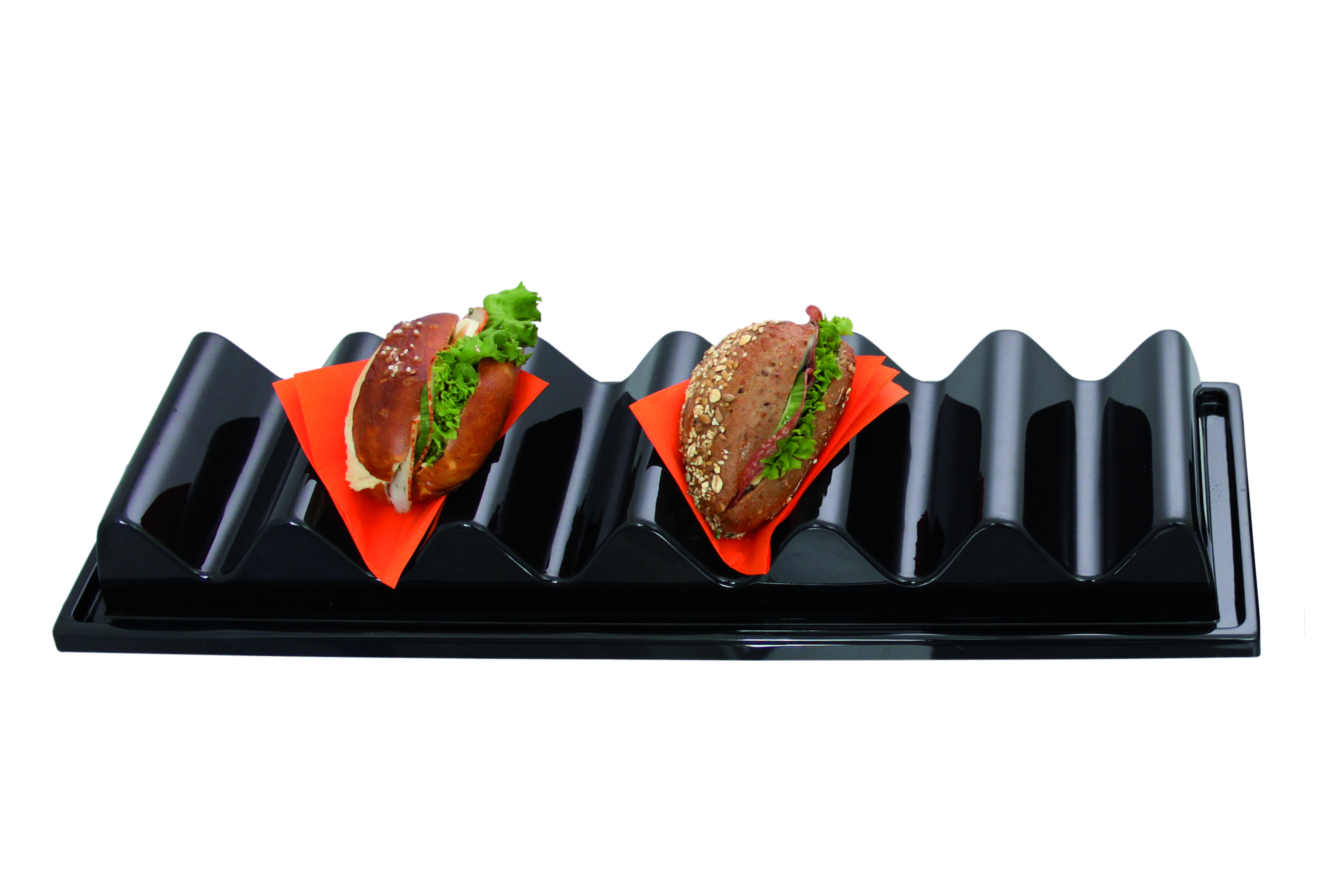 Snack- Verkaufsständer, 600 x 195 x 70 mm, Kunststoff, schwarz