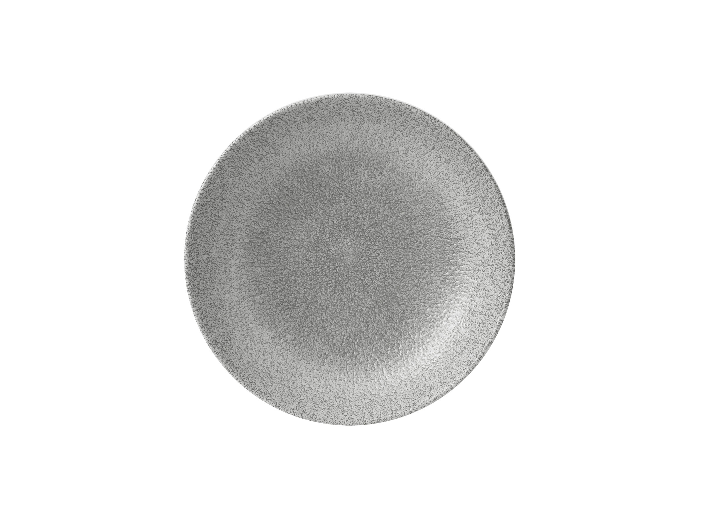 Churchill, Raku : Jasper Grey - Teller tief Coup, 24,8 cm/ 1,11 ltr.