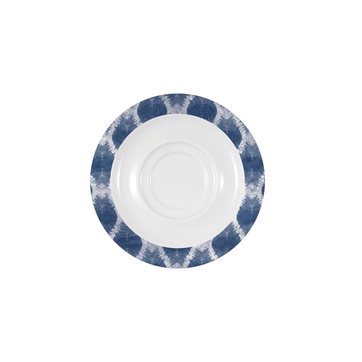 Bauscher Care, Calmera : 426388 Blue - Spezialuntertasse rund mit Doppelspiegel , 16 cm