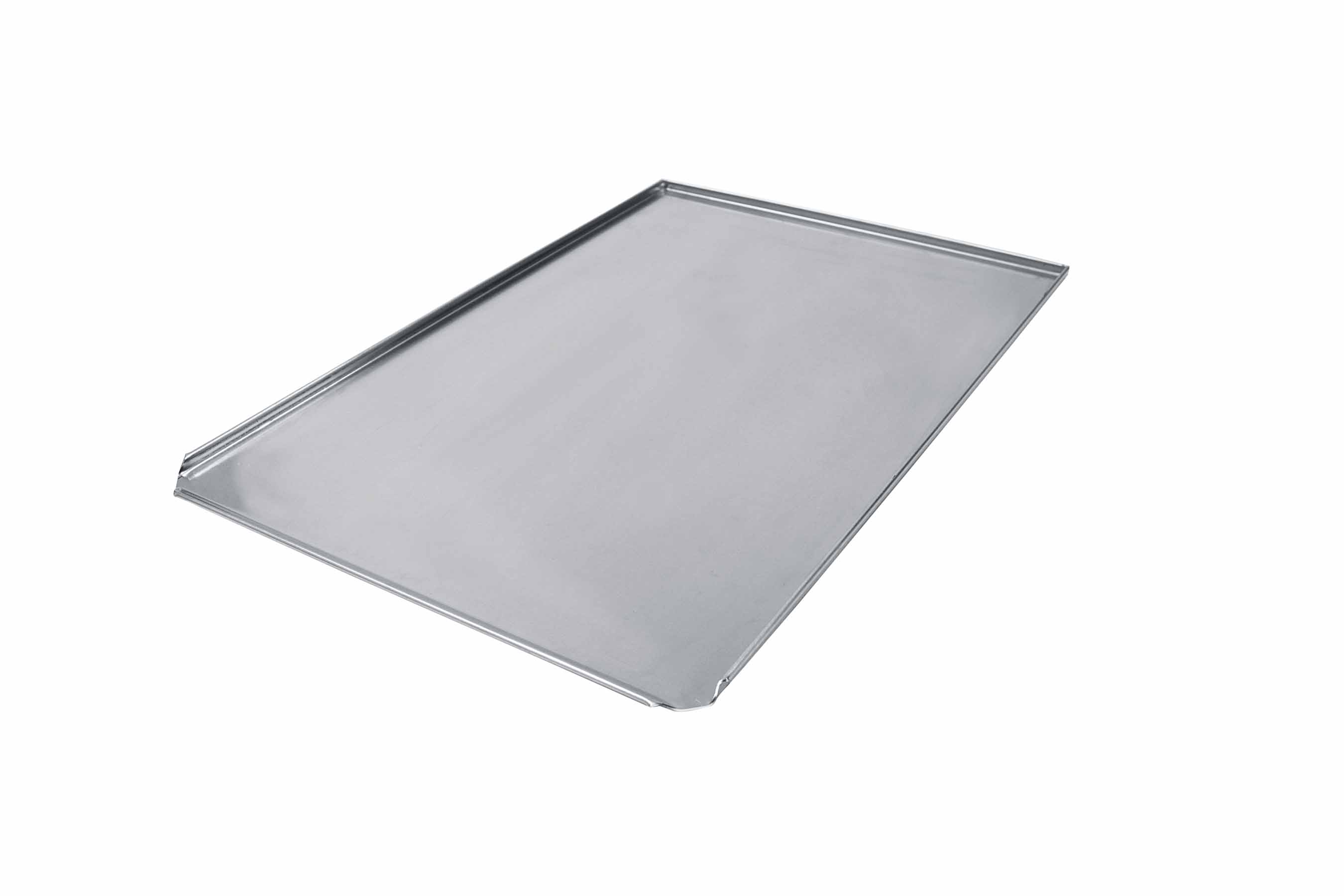 Backblech, Aluminium, 3 Seiten 90°, 1 kurze Seite offen 45°, 600 x 400 mm