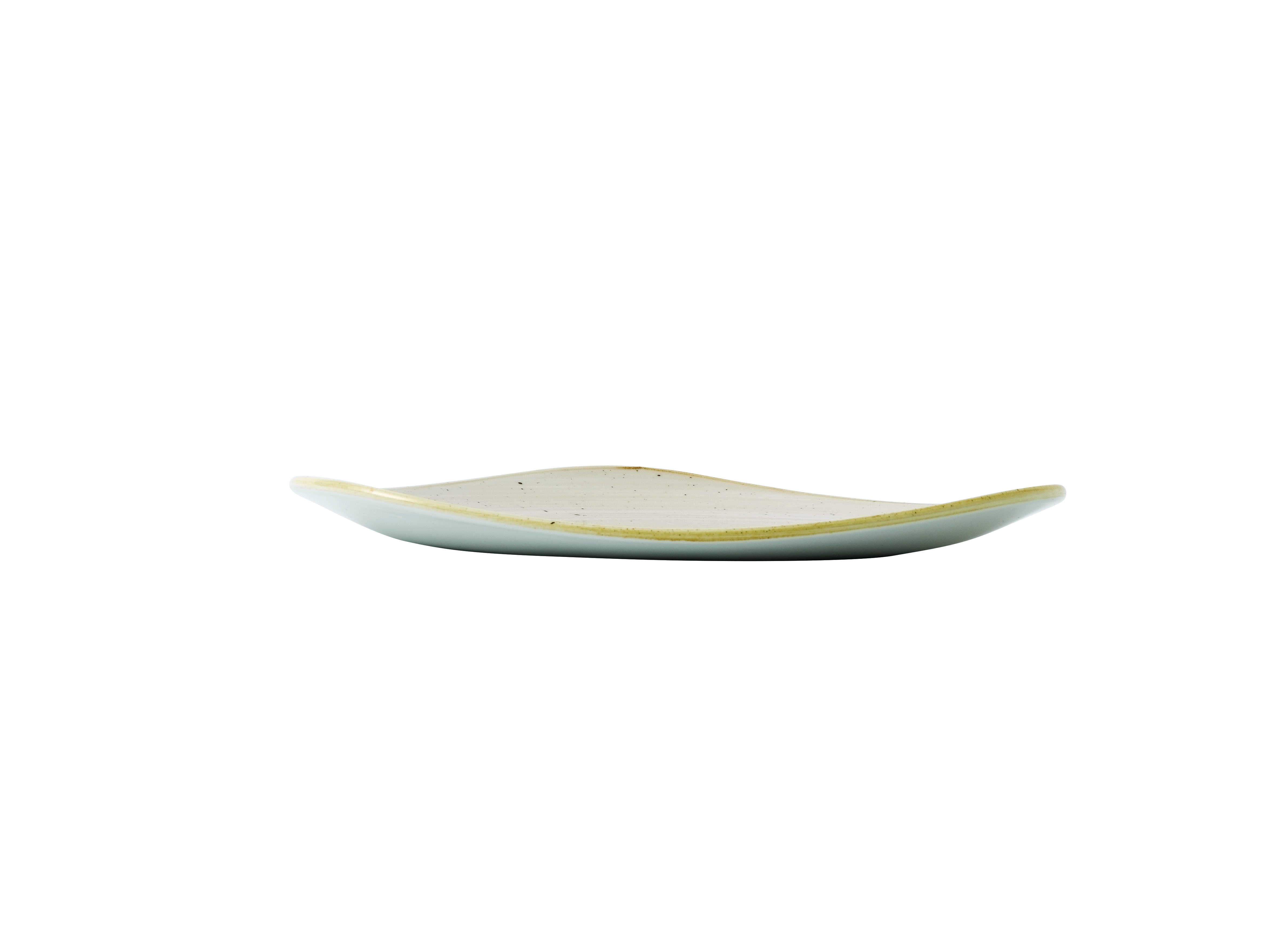 Churchill, Stonecast : Nutmeg Cream - Teller flach dreieckig, 24,5 cm