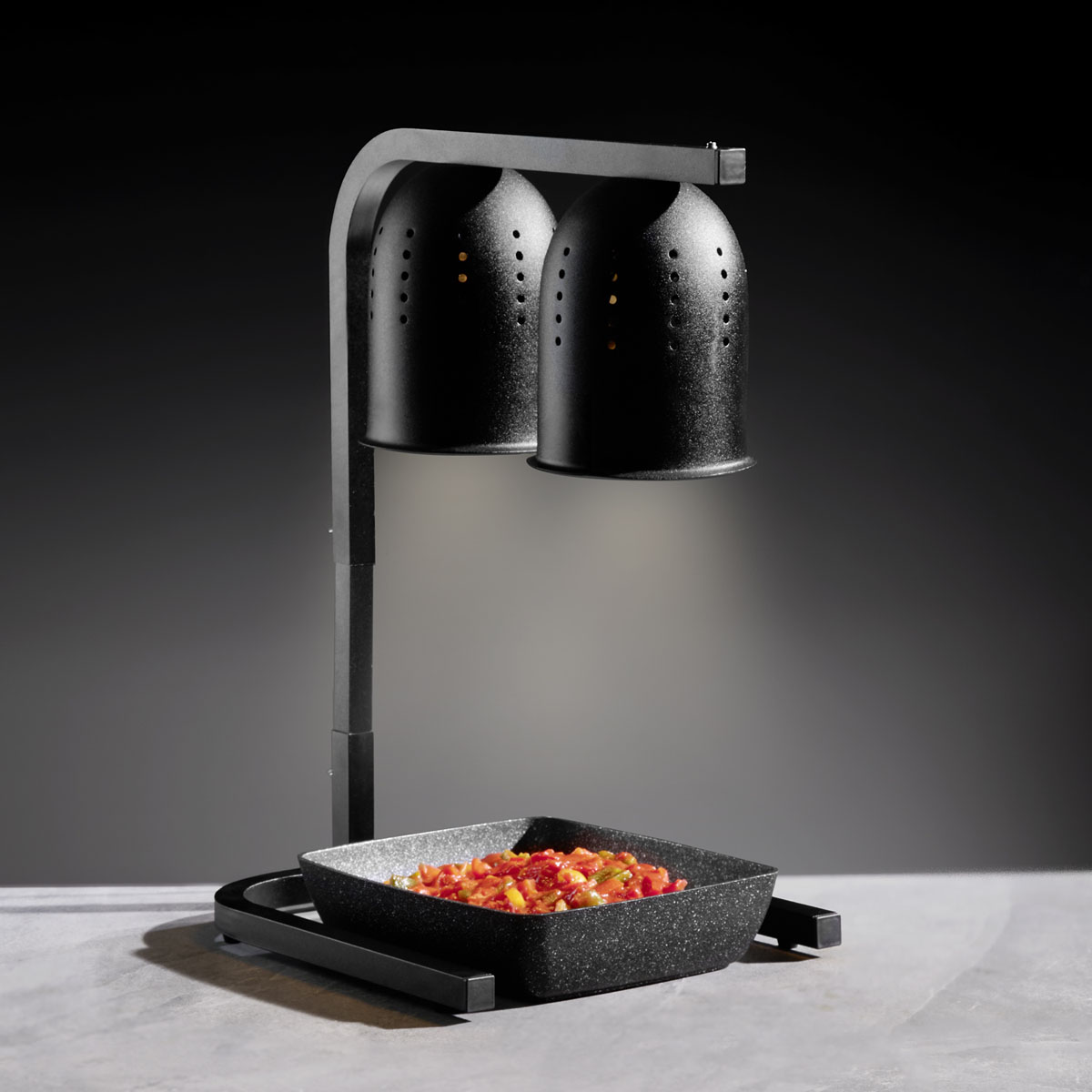 GN 1/2 Schale FROSTFIRE, Aluminium, schwarz/ silber, antihaftbeschichtet, I: 4,5 Liter, 32,5 cm x 26,5 cm, H: 7,5 cm