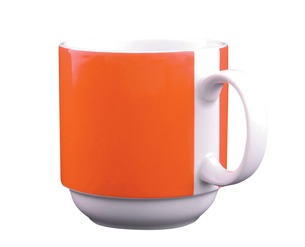 Eschenbach, Color - Kaffeebecher stapelbar, weiss/ orange, 0,30 ltr.