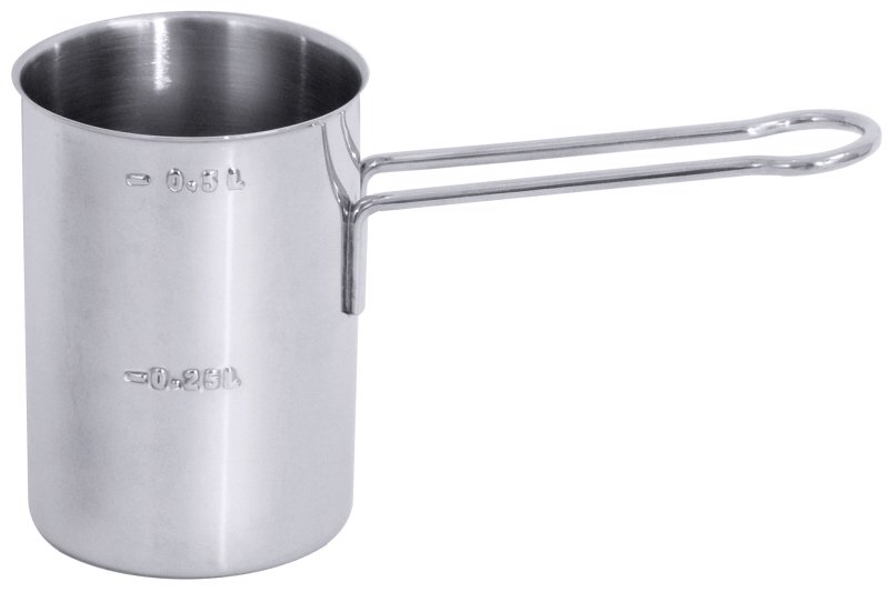 Milchaufschäumer, Edelstahl, I: 1 ltr., D: 10 cm, H: 15 cm, Stiellänge: 12,5 cm