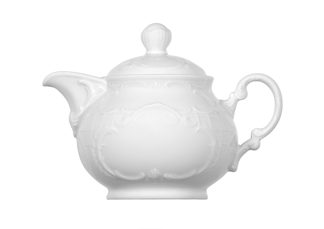 Bauscher, Mozart - Teekanne m. Deckel, weiss, uni, 0,35 ltr.