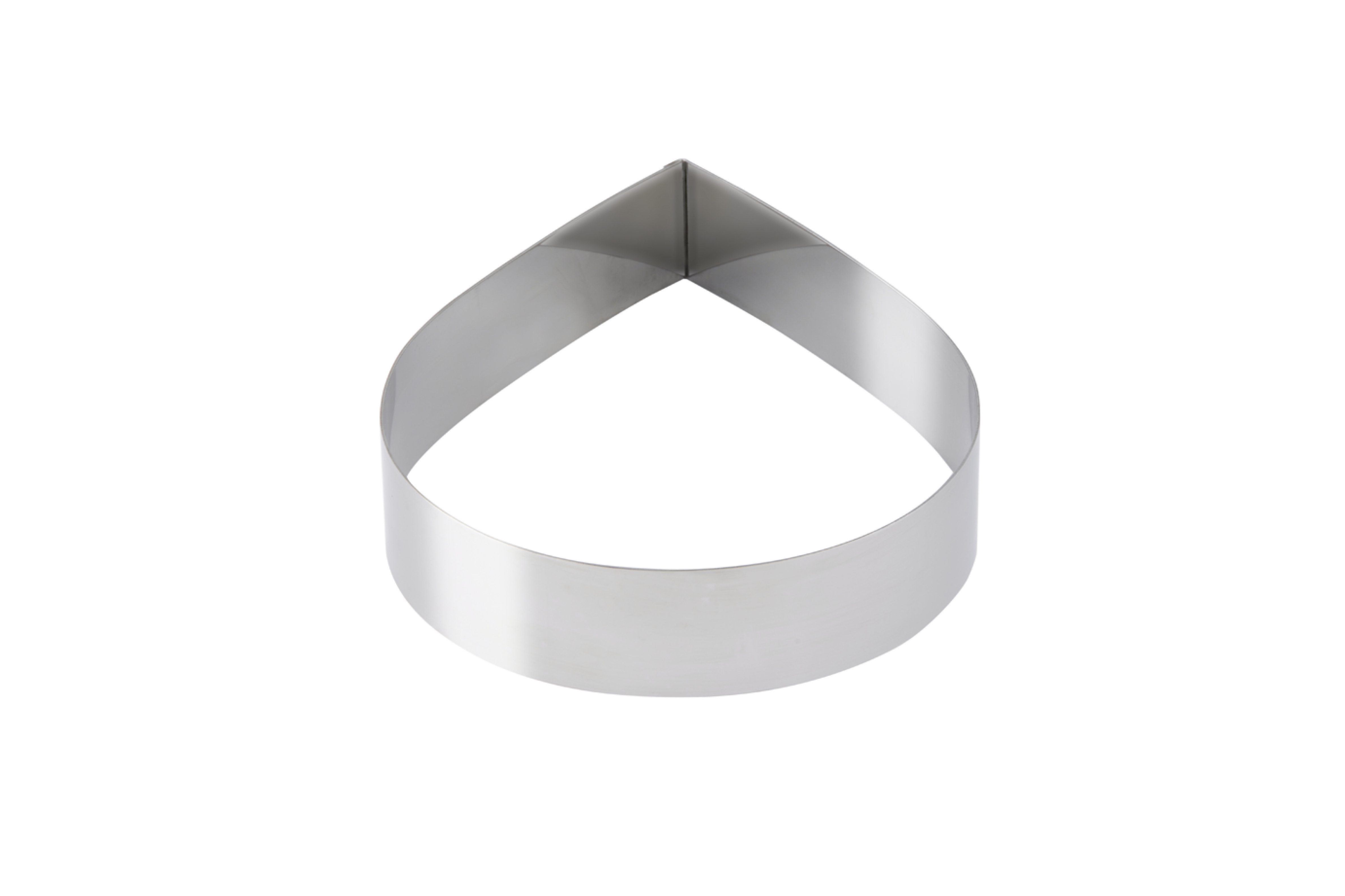 Dessert-, Tortenring Tropfen, Edelstahl, 160 mm, H: 5 cm