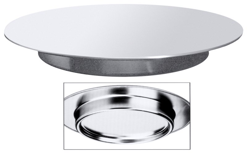 Tortenplatte mit Fußring, EdSt., D: 32 cm, H: 3,5 cm