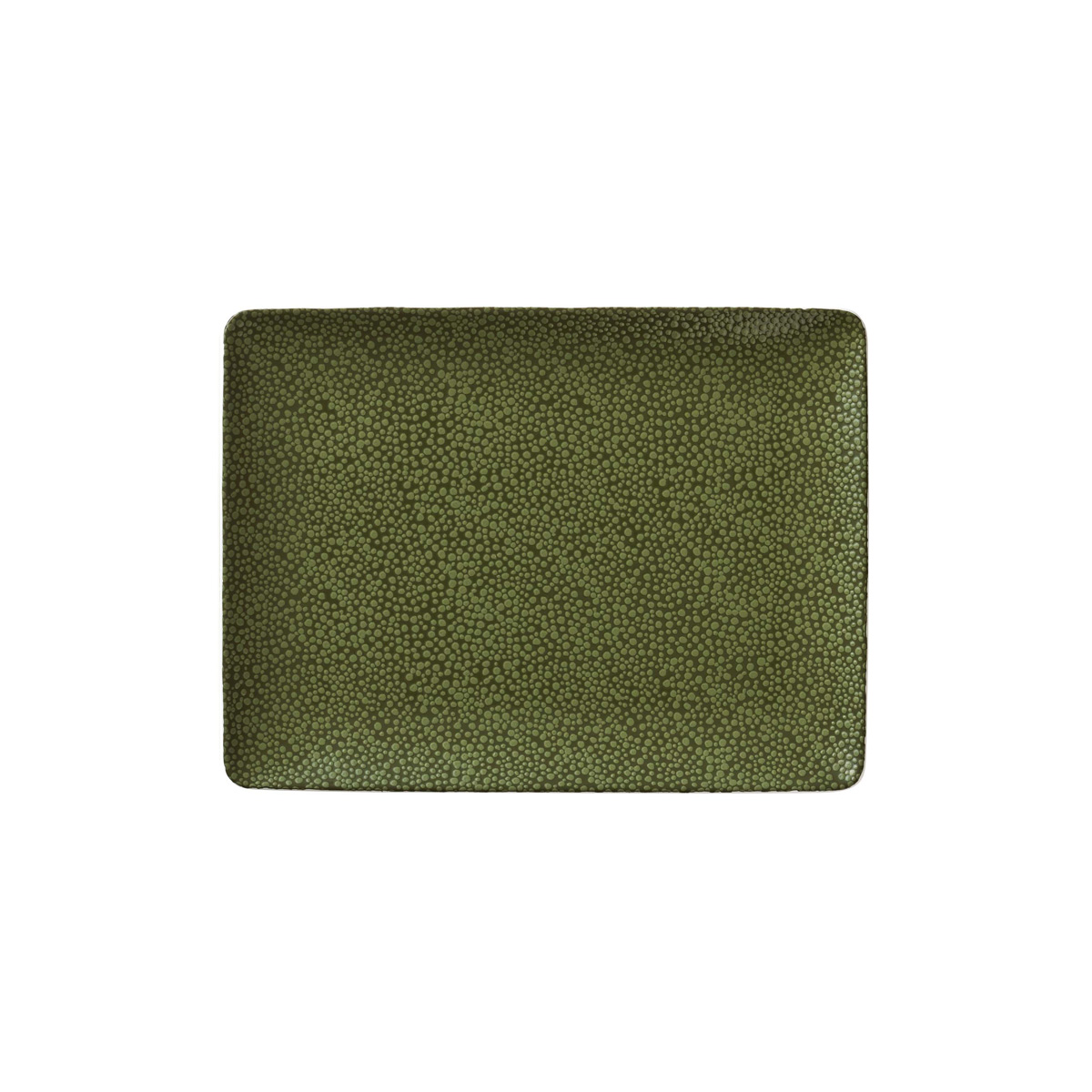 Bauscher, Purity : 425914 Pearls Greens - Platte rechteckig Coup, bonewhite, 20 x 15 cm