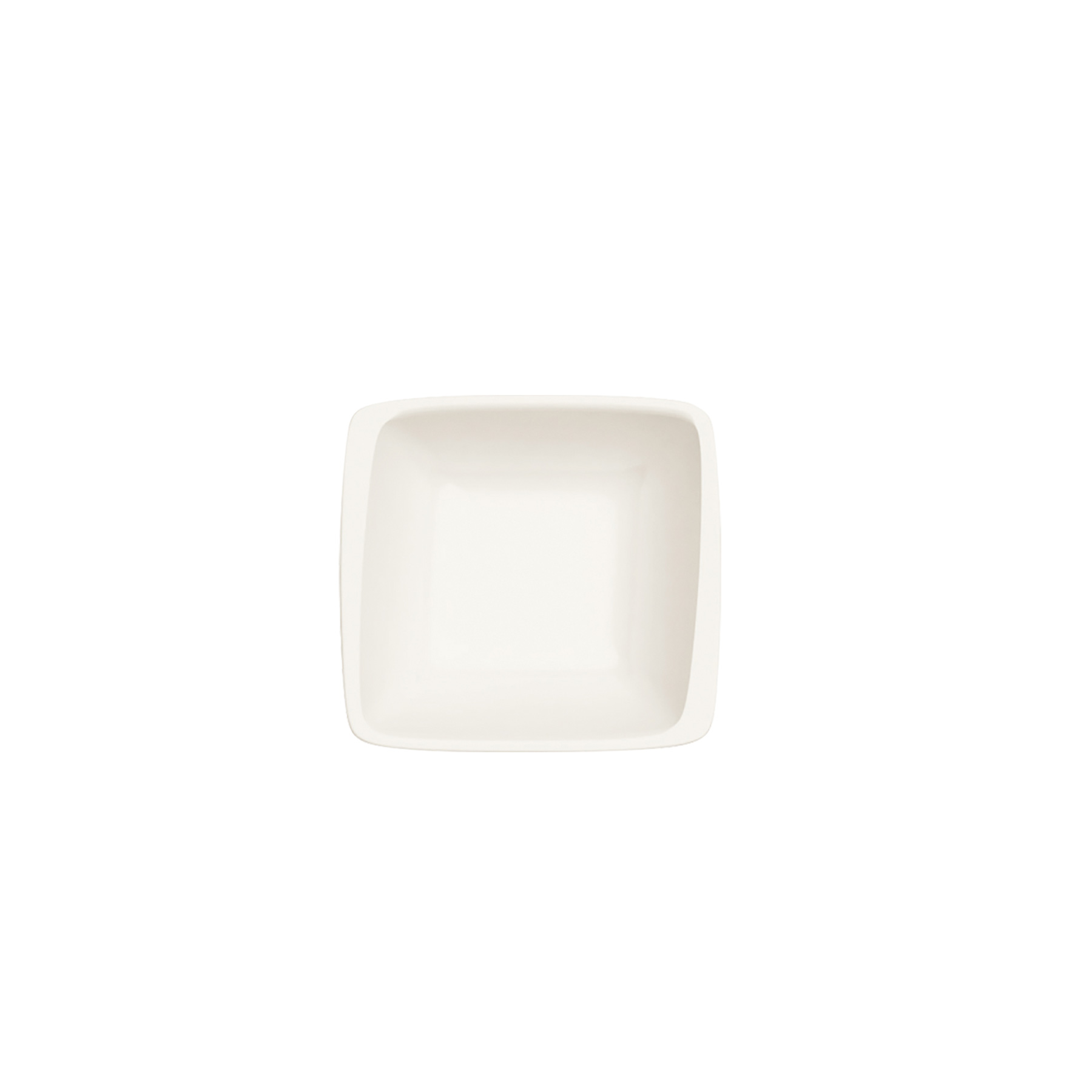Moove, Cream :  Schälchen quadratisch asymmetrisch 8 cm/ 0,09 ltr.