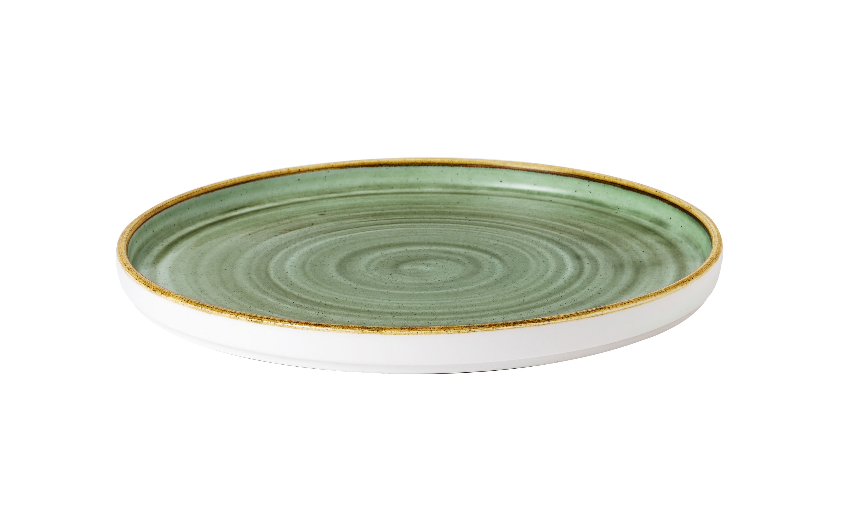 Churchill, Stonecast : Samphire Green - Teller flach m. erhöhten Rand, 26 x 2 cm