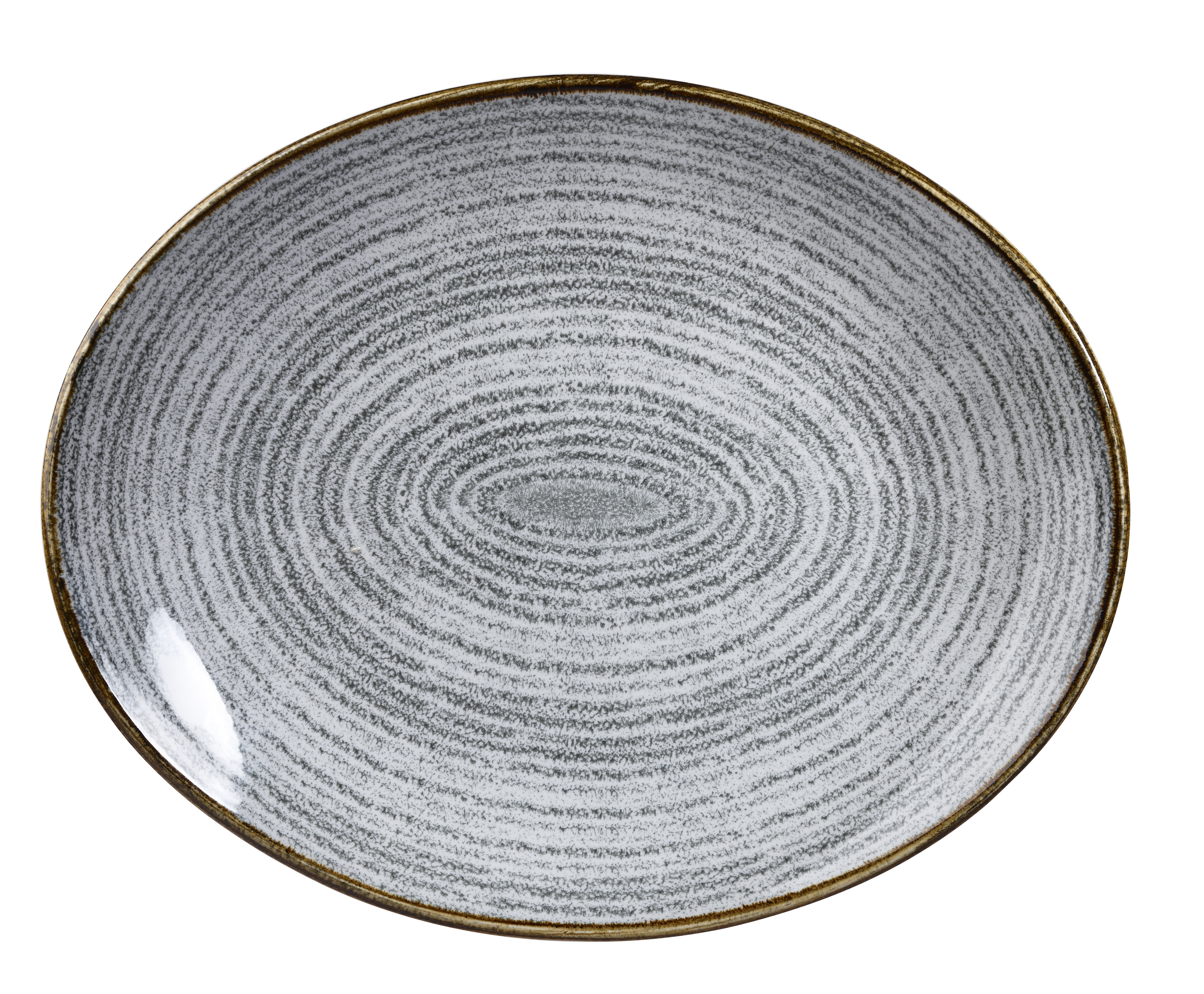 Churchill, Homespun : Stone Grey - Teller/ Platte flach oval Coup 27 x 22,9 cm