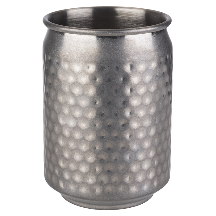 Becher COOL, D: 7,5 cm, H: 10,5 cm, 18/8 Edelstahl, Anti-Edelstahl-Look