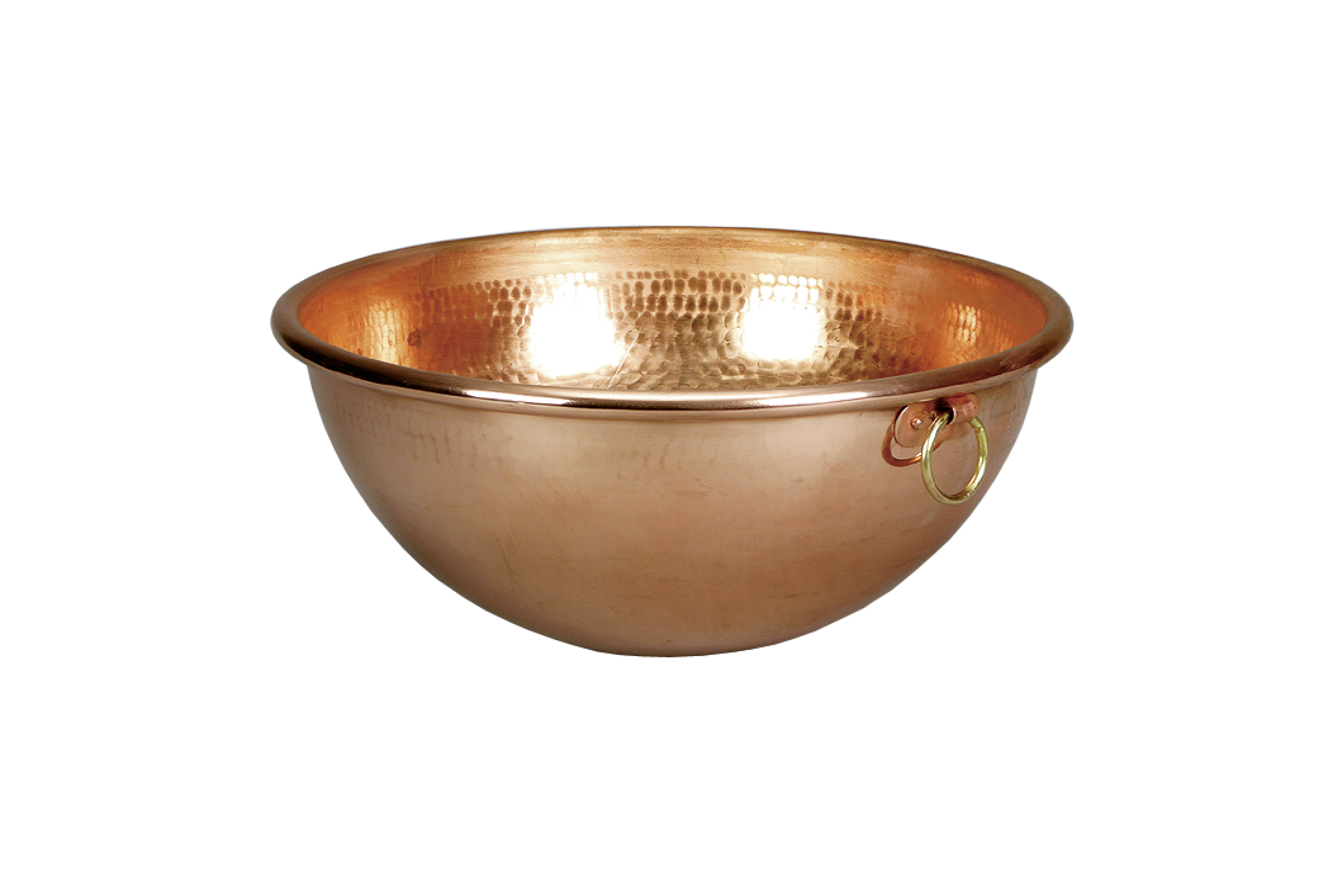 Kupfer-Eiweissschüsseln mit Aufhängeringen, 300 mm/ 7,0 ltr.