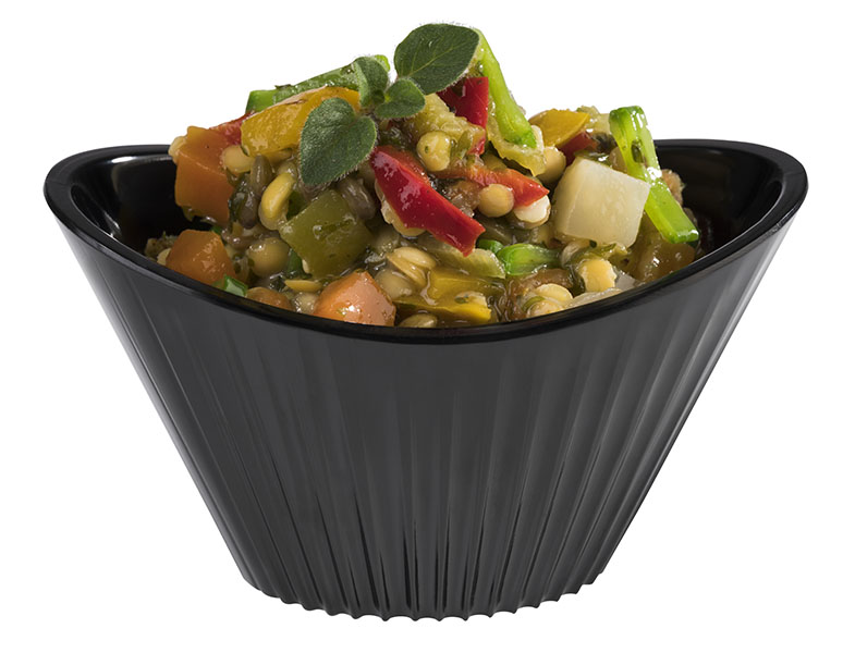 Schale MINI 9,5 x 5,5 cm, H: 5,5 cm, Melamin, schwarz, 0,07 ltr.