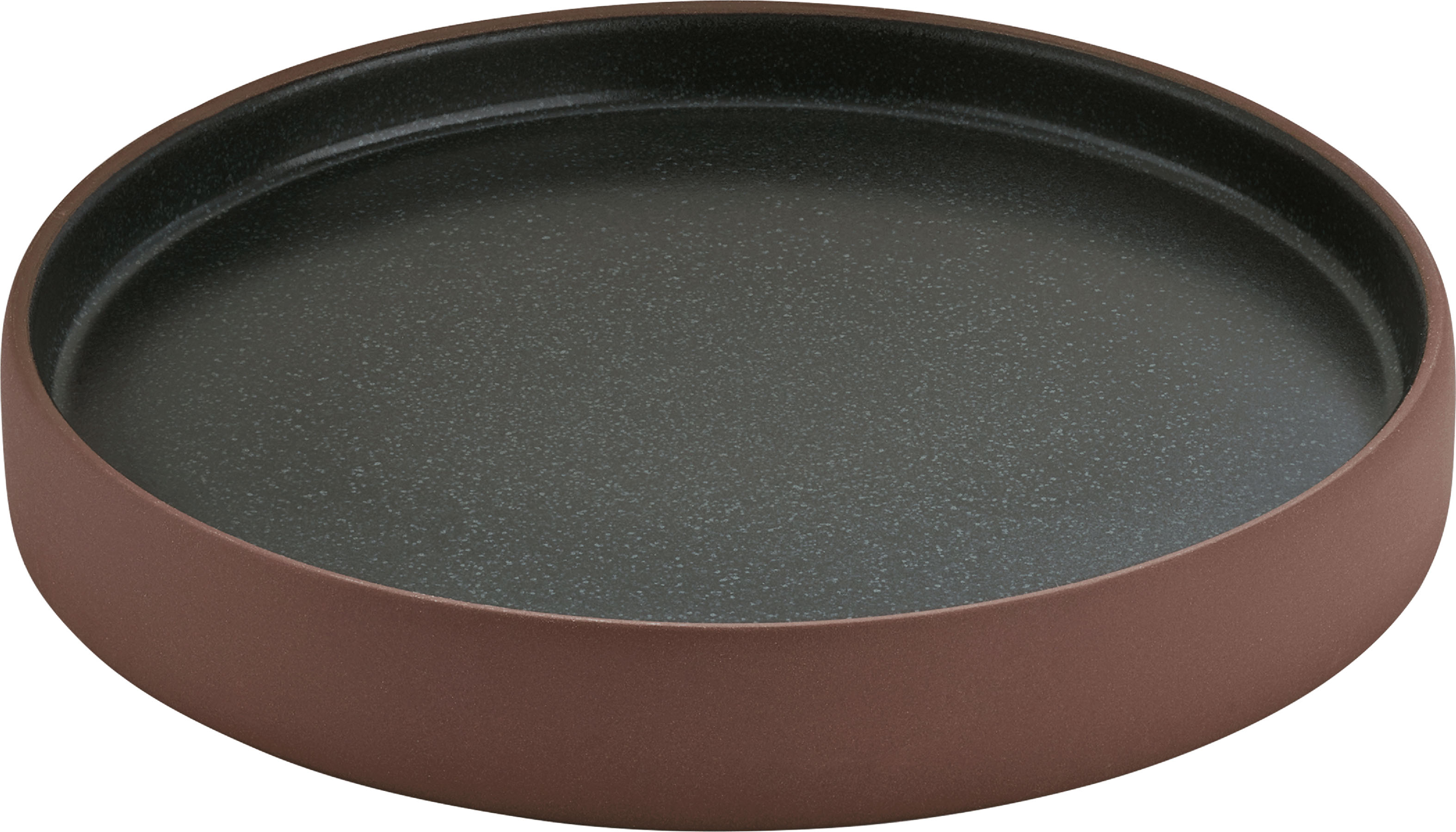 Playground, Steinzeug - 2in1 ARTISAN : Teller braun-schwarz, flach/ halbtief, 21 x 3,1 cm