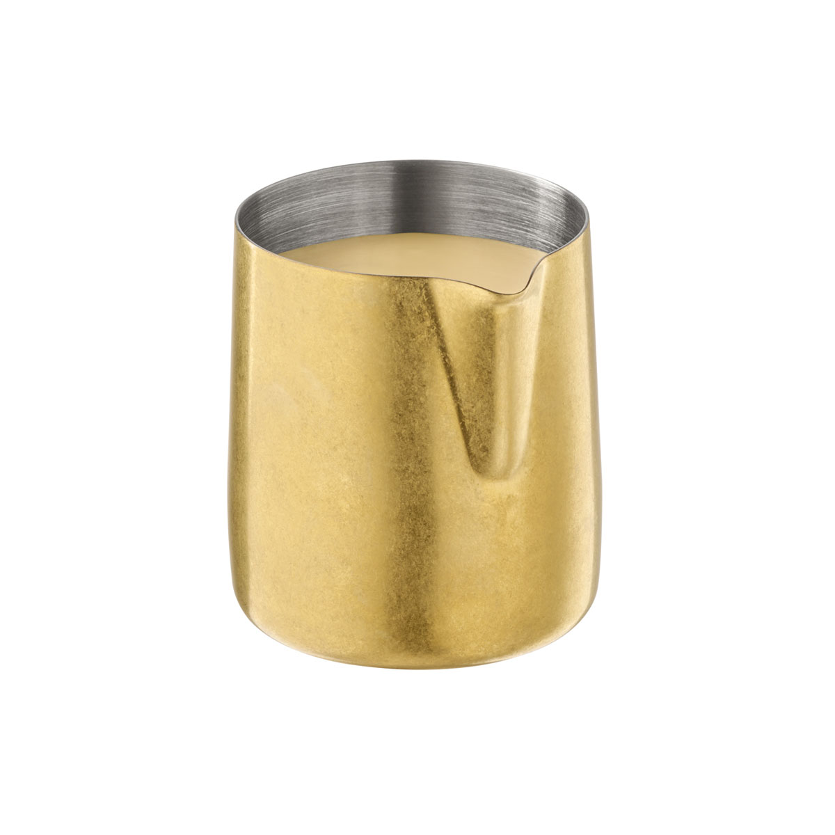 Giesser FLOW, 18/8 Edelstahl, Vintage-Look Gold, PVD-beschichtet, D: 6 cm, H: 6,5 cm, I: 150 ml
