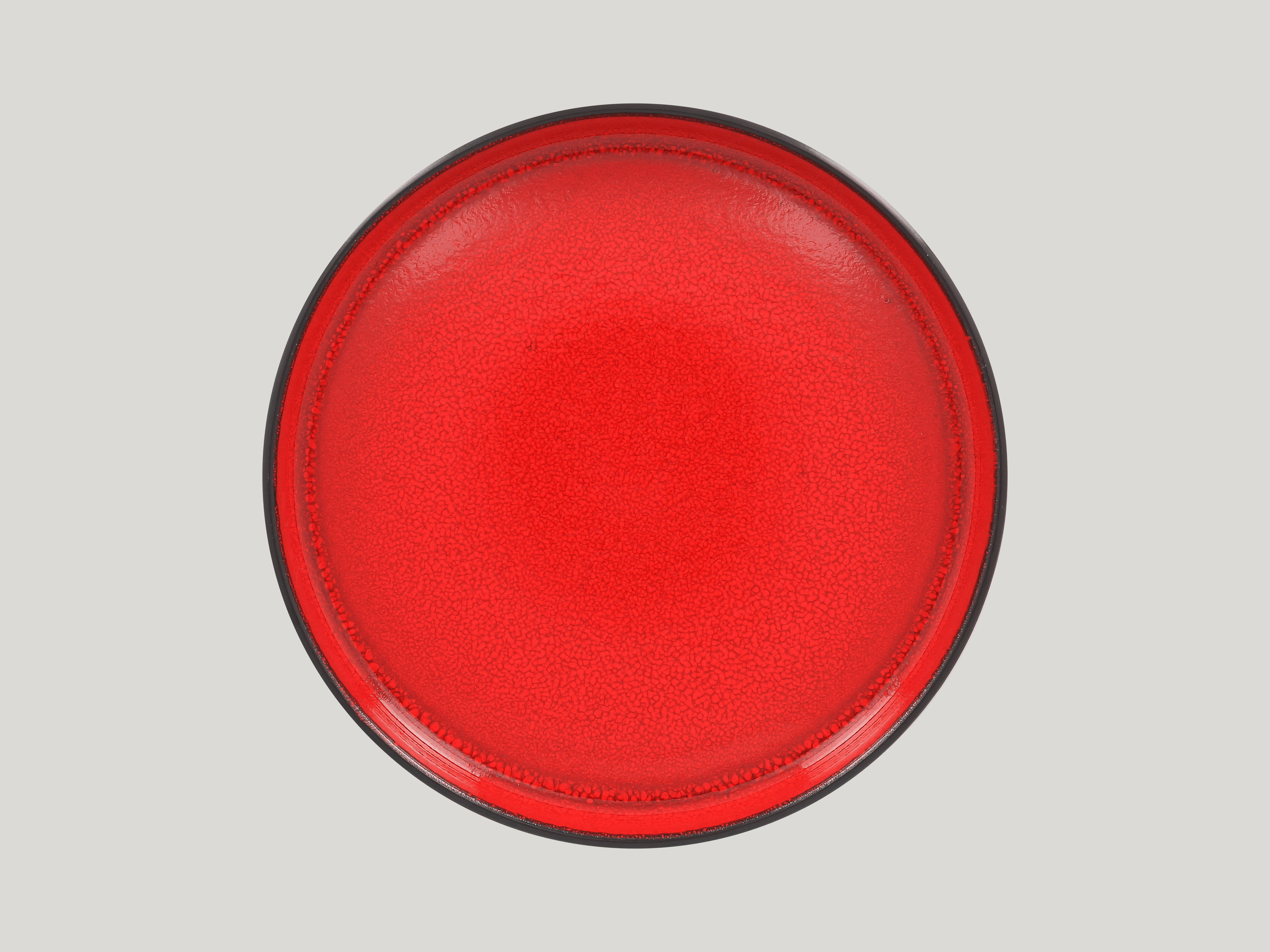 RAK, Fire : Red - Teller flach, senkrechter Rand, 27 x 4,1 cm/ 1,4 ltr.