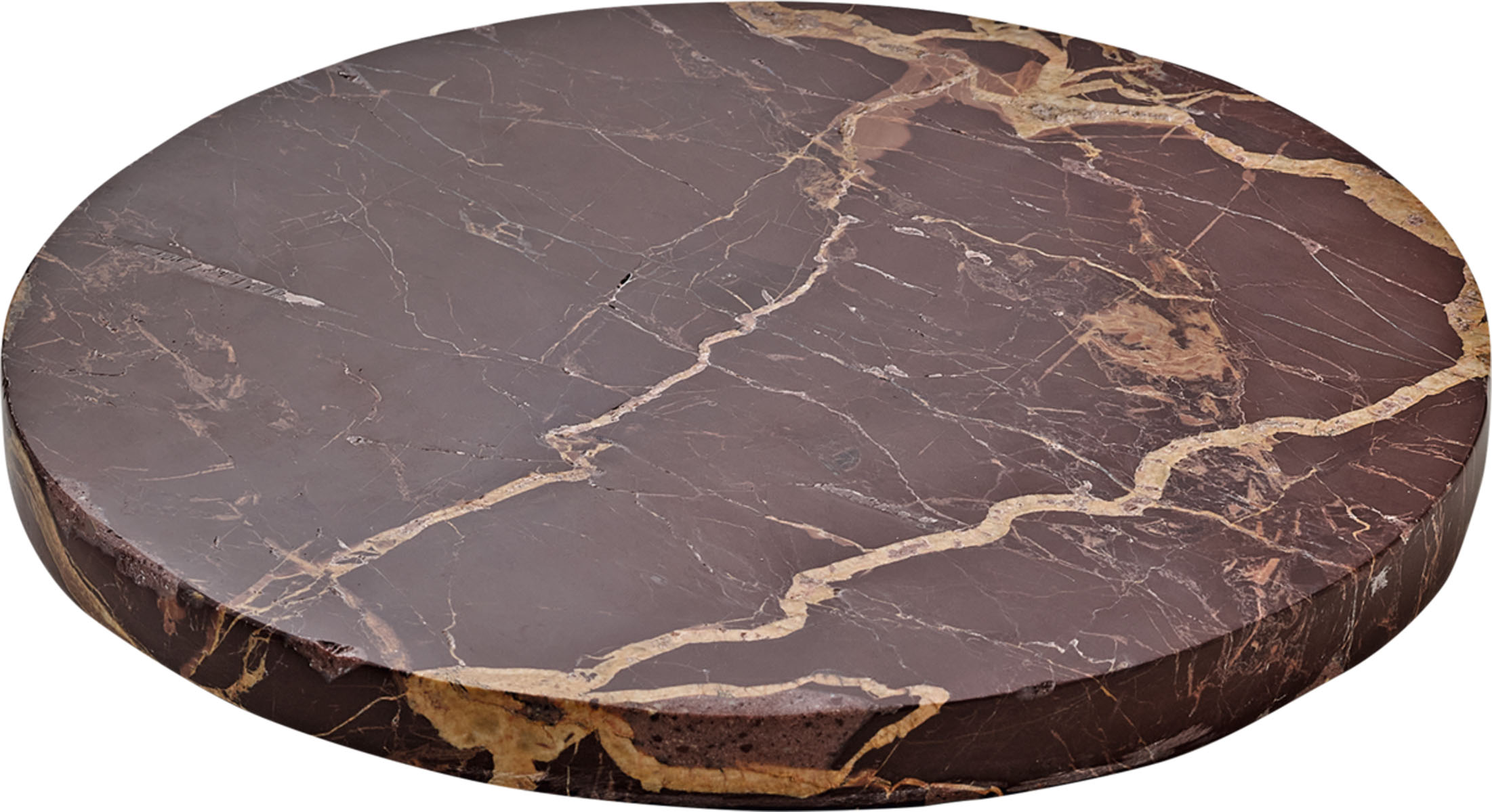 Playground, Stein - SPOTLIGHTS : Teller, Mamor, flach, rund, rot, 22 cm