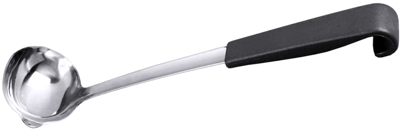 Saucenkelle, Buffet Noir, EdSt., schwarzer PA-Griff, I: 0,03 ltr., 7 x 5,5 cm, L: 28 cm
