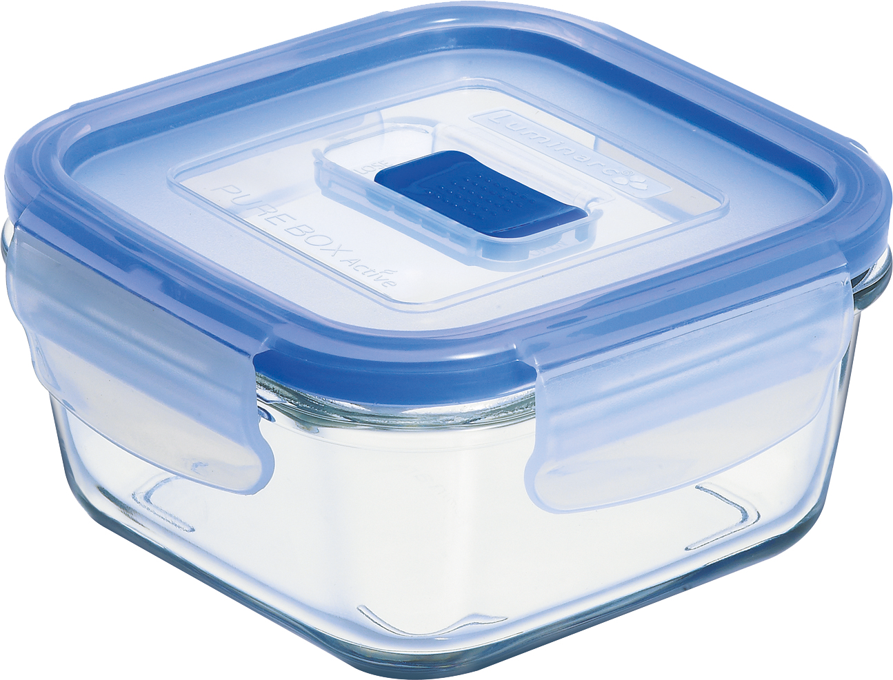 Luminarc, Pure Box Active - Vorratsdose, quadratisch, 12 x 12 cm/ 0,38 ltr.