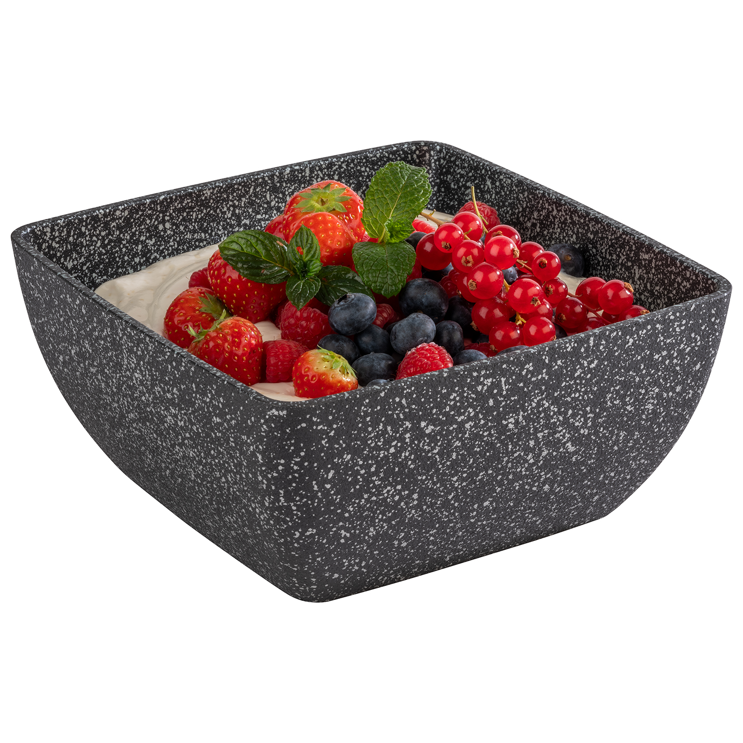 Schale FROSTFIRE, Aluminium, antihaftbeschichtet, 19 x 19 cm, H: 9 cm, Farbe: schwarz-silber