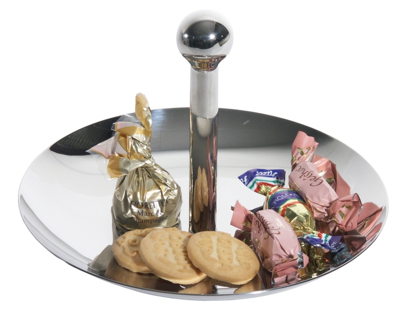 Schalen-Etagere, 1-stufig, Edelstahl, D: 16 cm, H: 12,5 cm