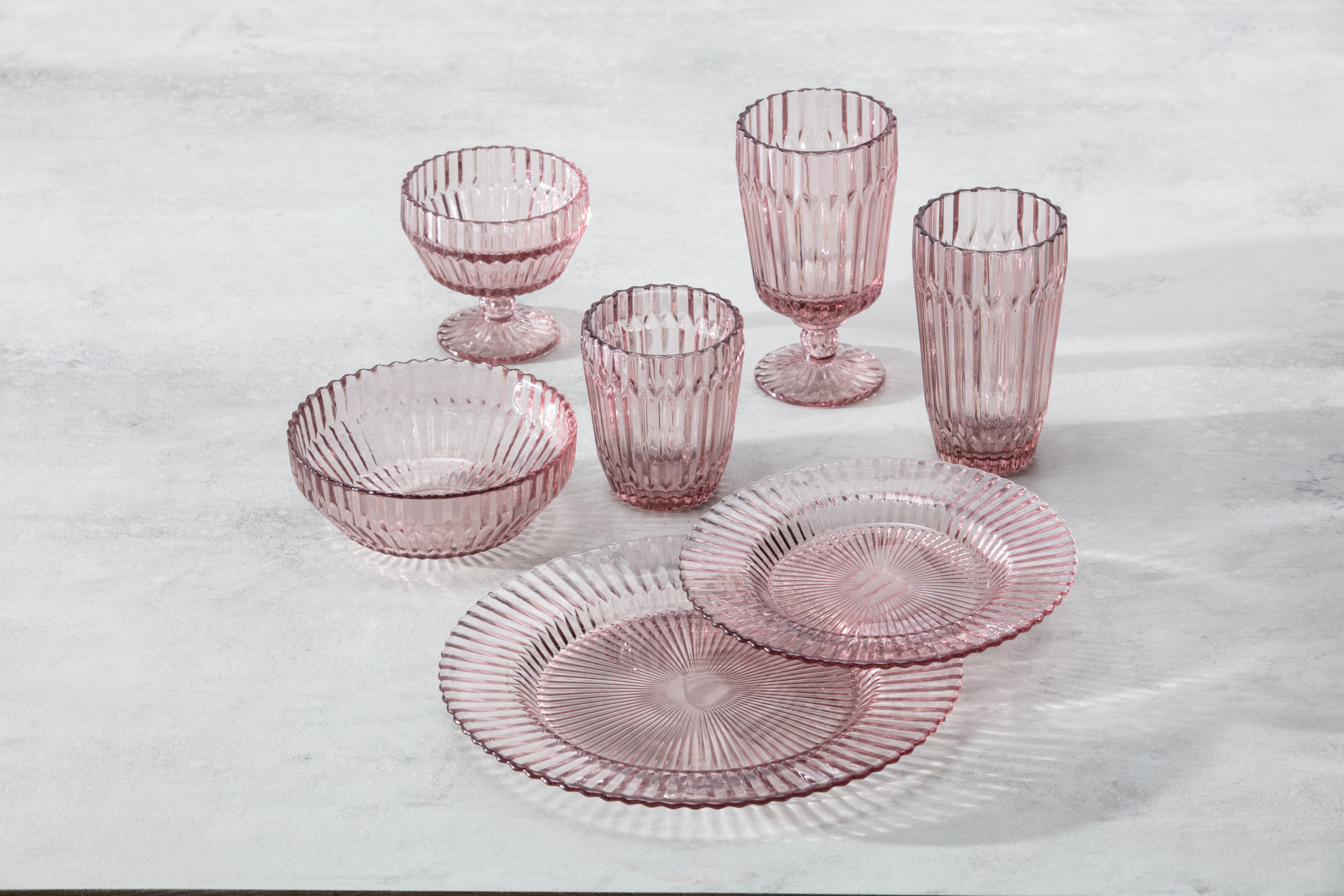 Glasbowl : Archie pink, Inhalt: 670 ml, D: 160 mm, H: 63 mm